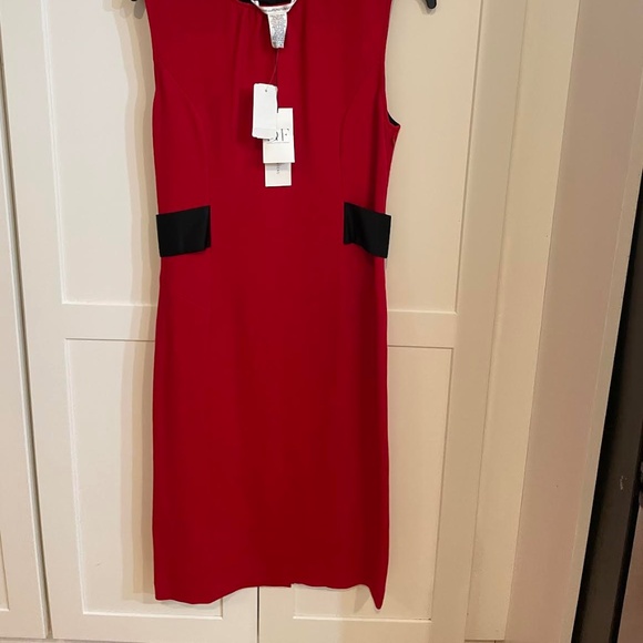 NWT Diane von Furstenberg Red/Black Jacinta Dress Size 10 - Picture 2 of 6